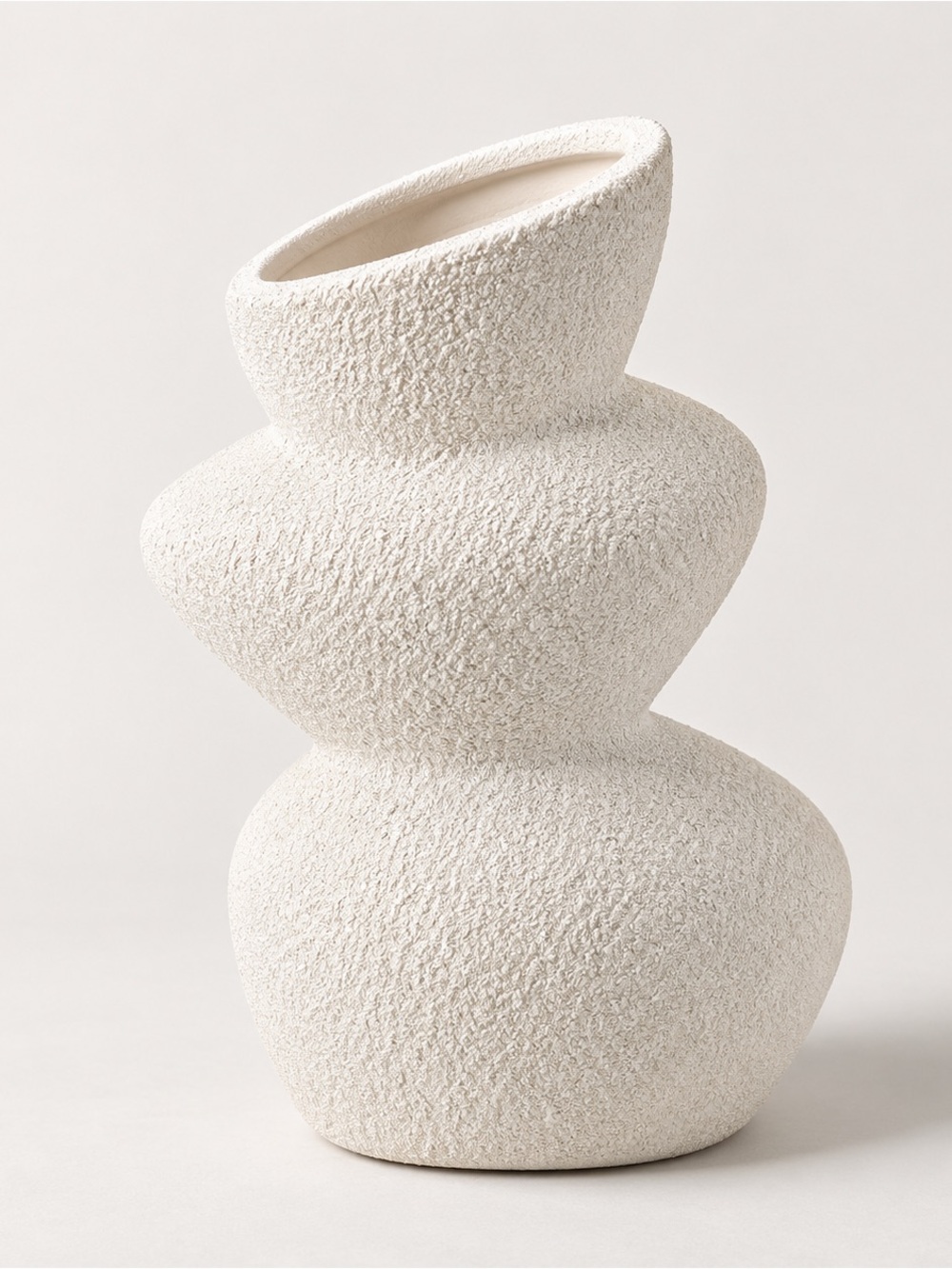 Textured Stacked Ceramic Vase
